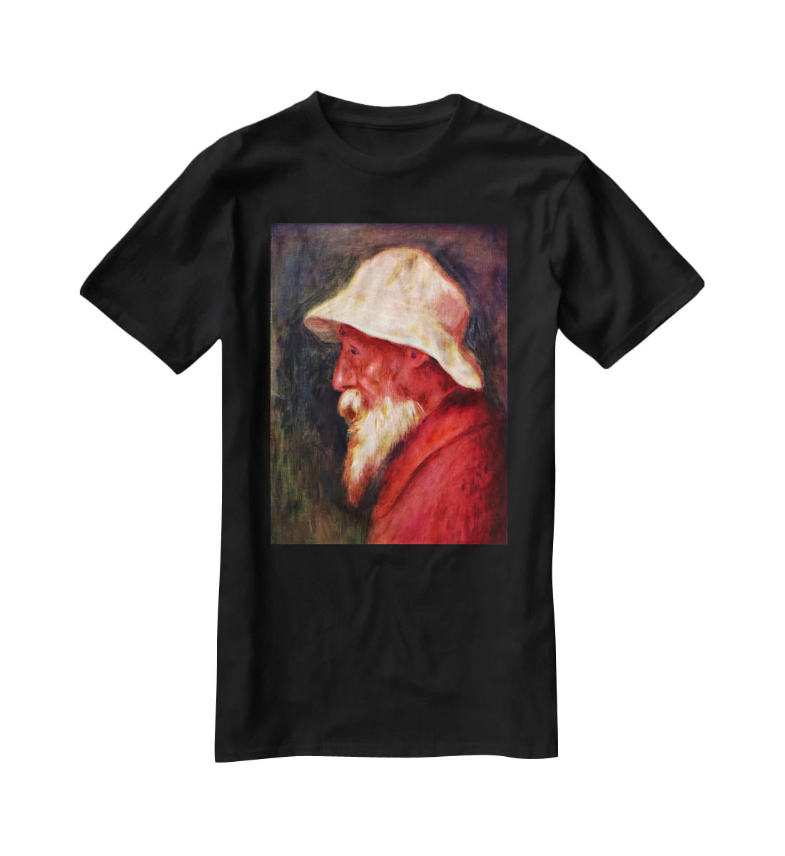 Selfportrait with white hat by Renoir T-Shirt - Canvas Art Rocks - 1