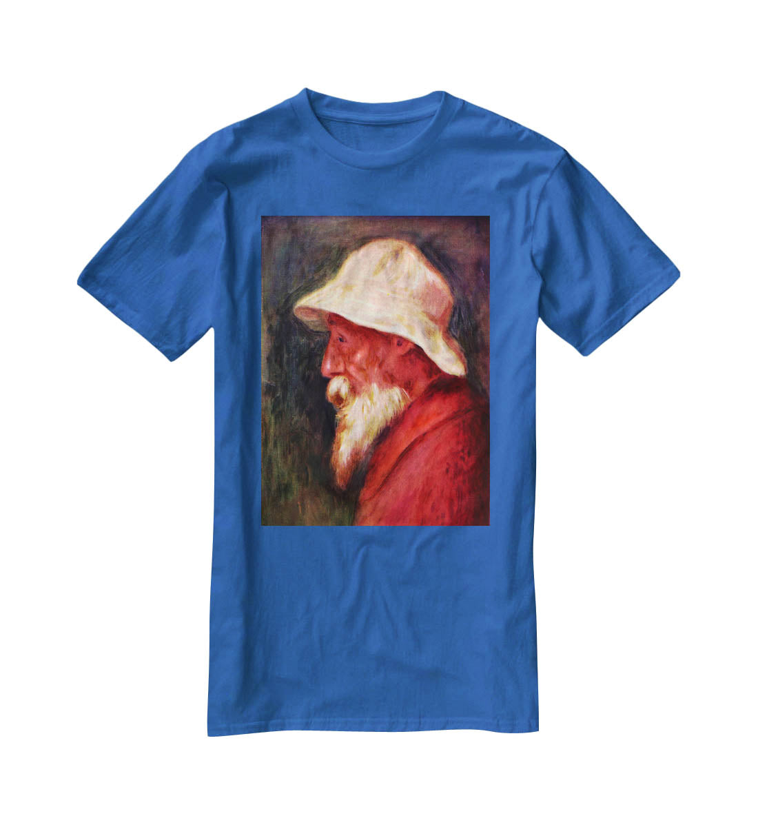 Selfportrait with white hat by Renoir T-Shirt - Canvas Art Rocks - 2