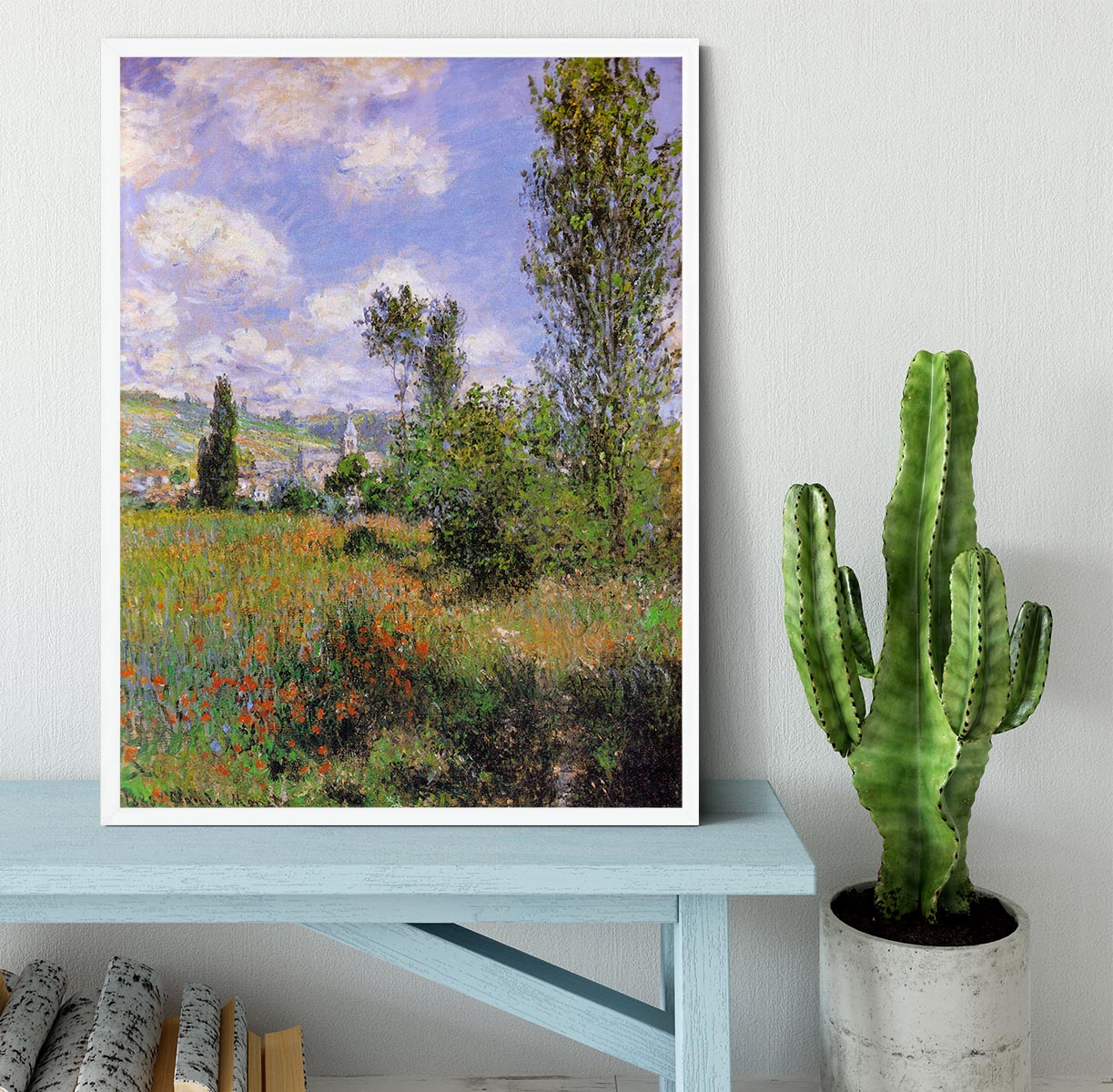 Sentier ile Saint Martin 1880 by Monet Framed Print - Canvas Art Rocks -6