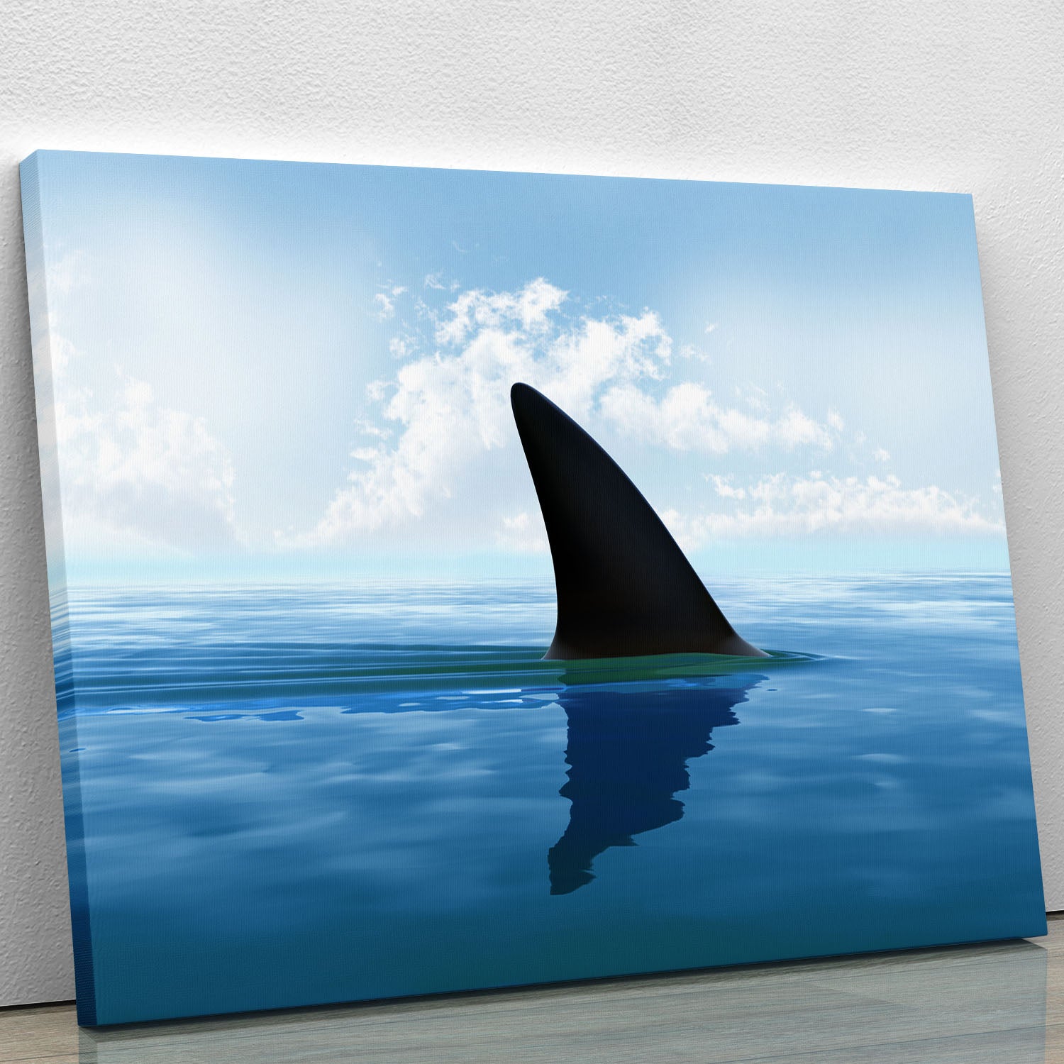 Shark fin above water Canvas Print or Poster - Canvas Art Rocks - 1
