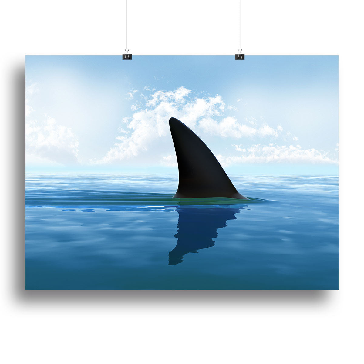 Shark fin above water Canvas Print or Poster - Canvas Art Rocks - 2
