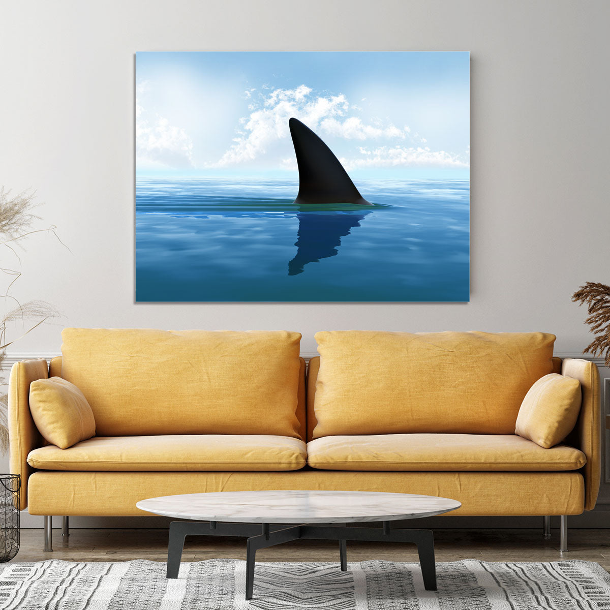 Shark fin above water Canvas Print or Poster - Canvas Art Rocks - 4