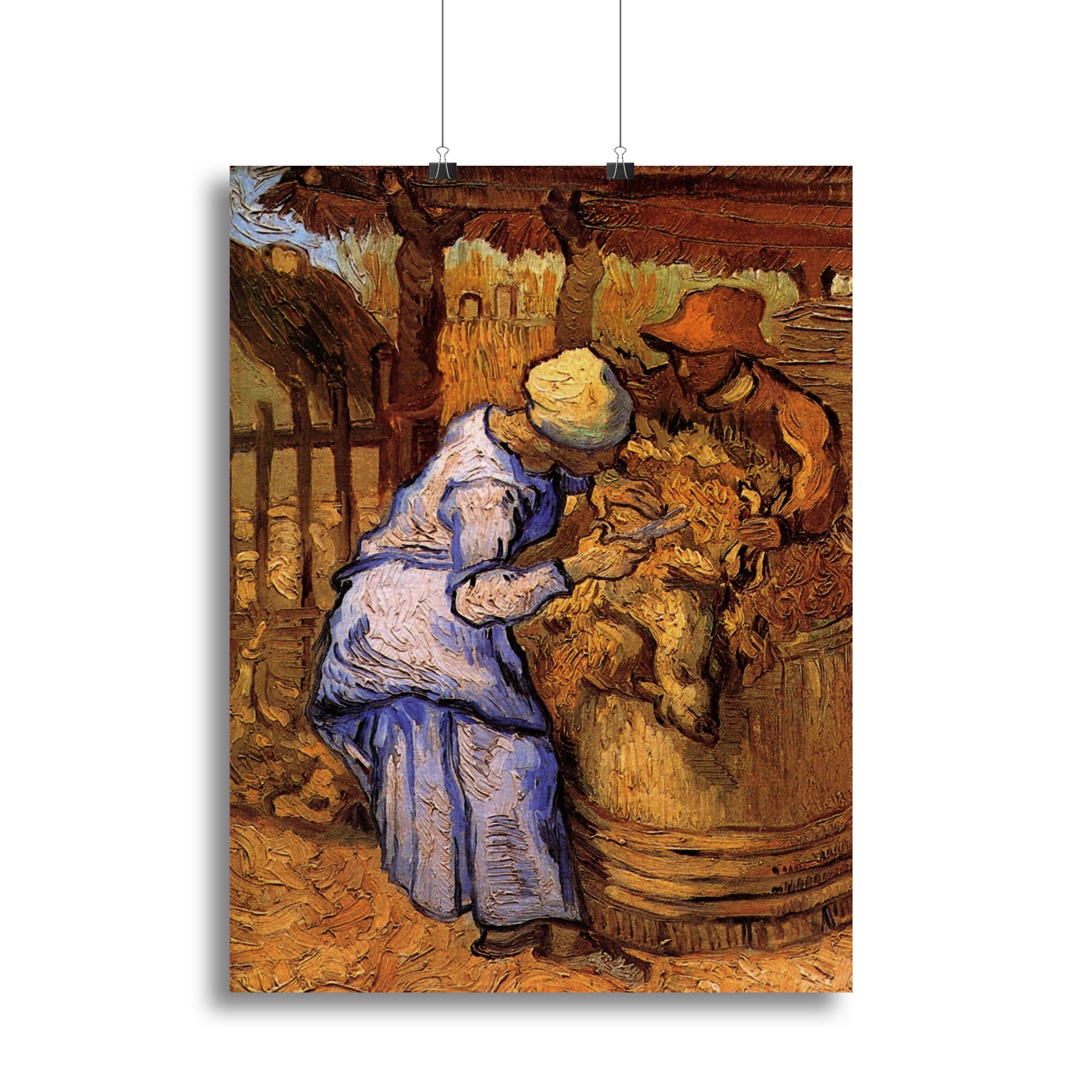 Sheep Shearers by Van Gogh Canvas Print or Poster - Canvas Art Rocks - 2