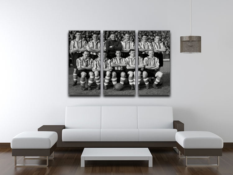 Sheffield United Football Club Team Photo 1947 3 Split Panel Canvas Print - Canvas Art Rocks - 3
