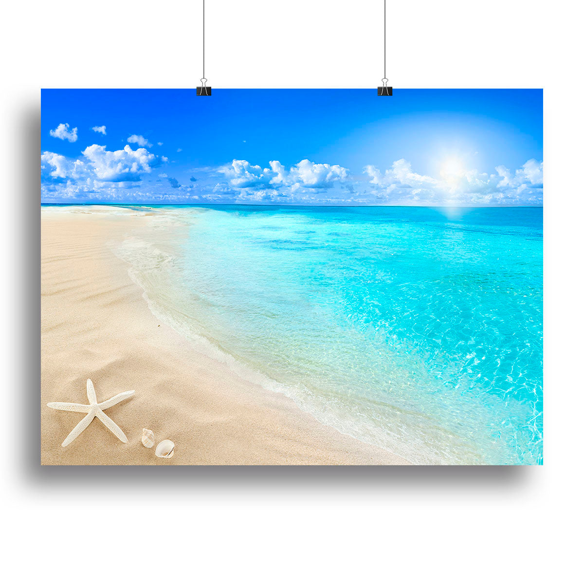 Shells on sunny beach Canvas Print or Poster - Canvas Art Rocks - 2