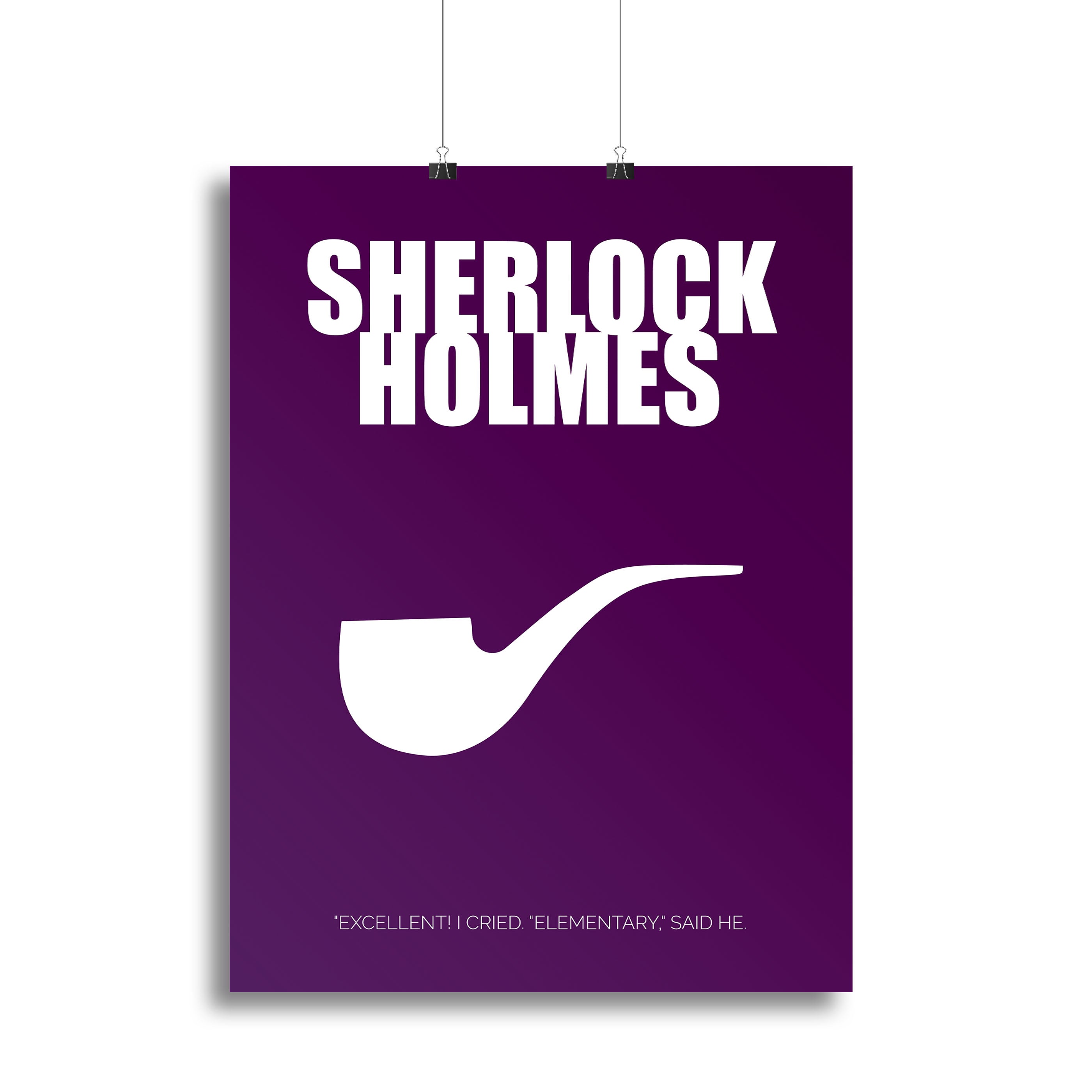 Sherlock Holmes Minimal Movie Canvas Print or Poster - Canvas Art Rocks - 2