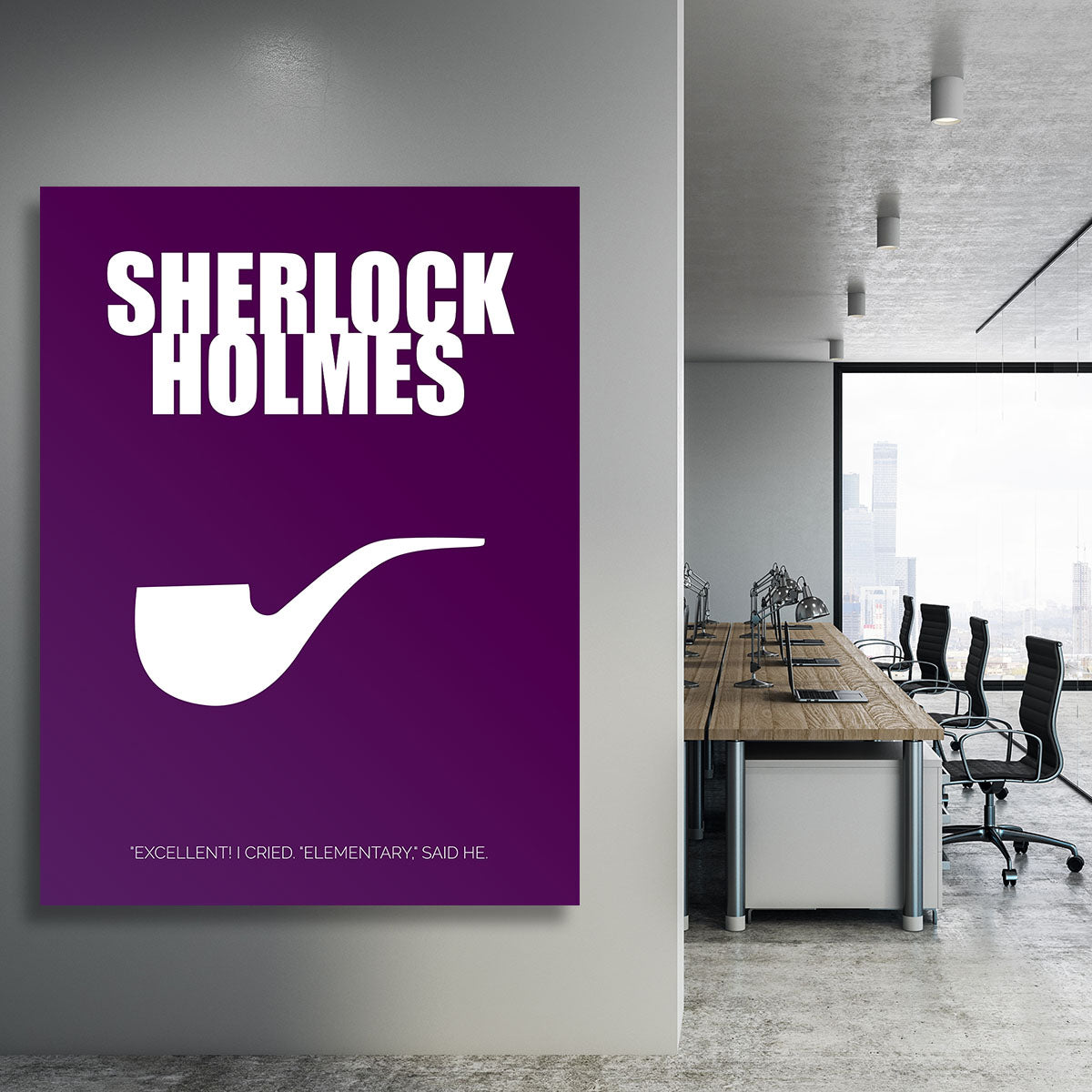 Sherlock Holmes Minimal Movie Canvas Print or Poster - Canvas Art Rocks - 3