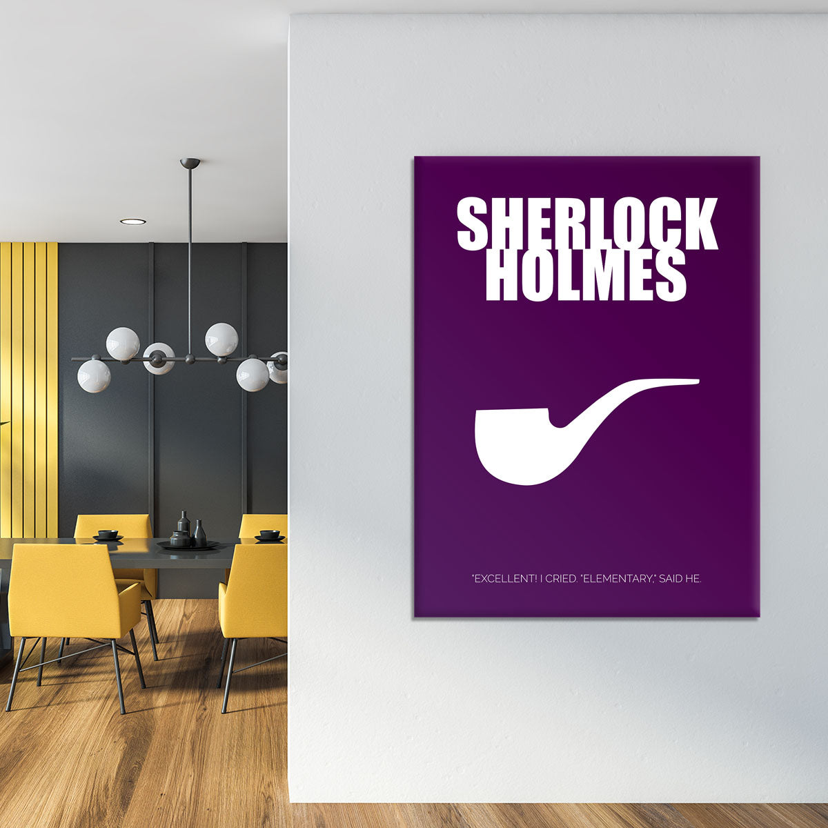 Sherlock Holmes Minimal Movie Canvas Print or Poster - Canvas Art Rocks - 4