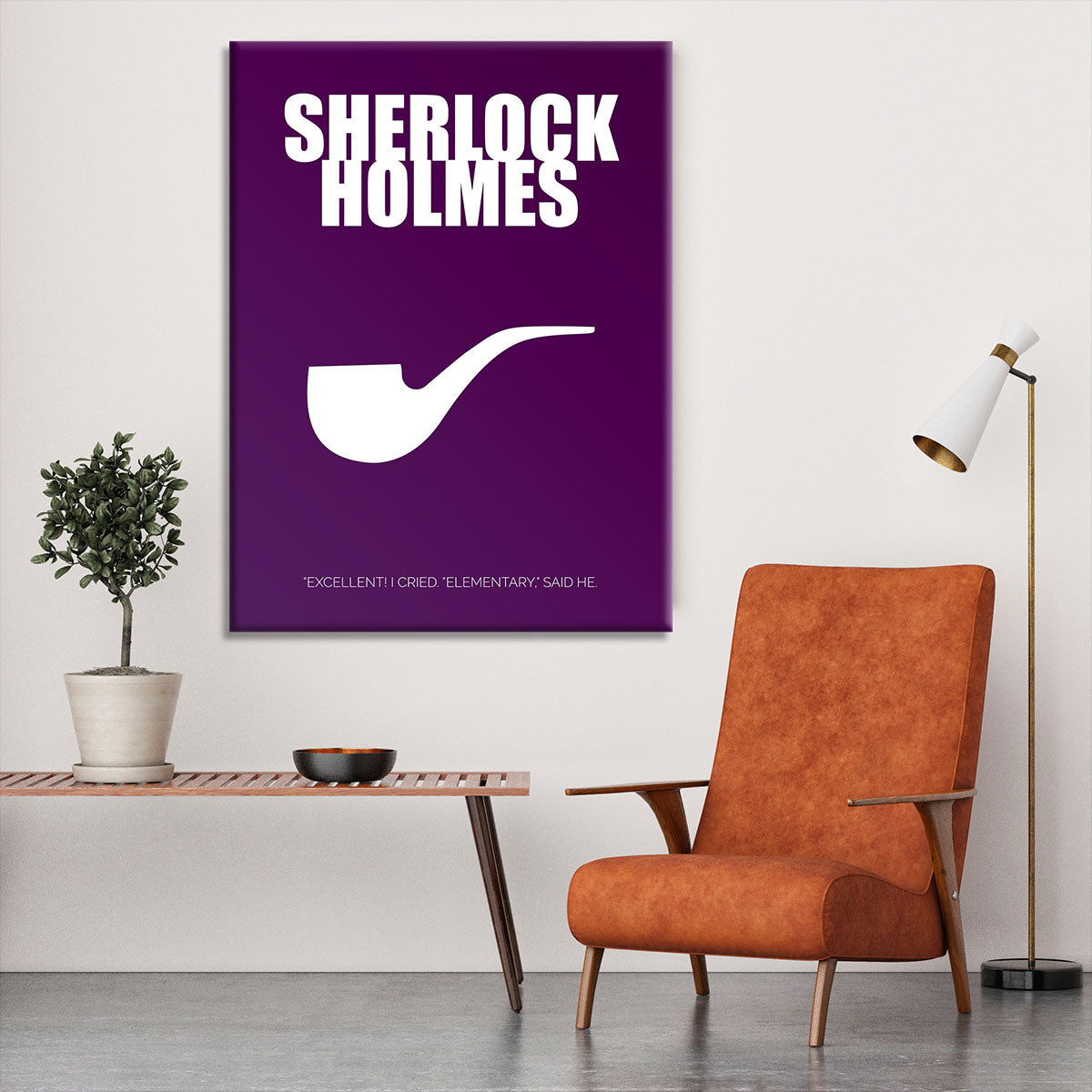 Sherlock Holmes Minimal Movie Canvas Print or Poster - Canvas Art Rocks - 6