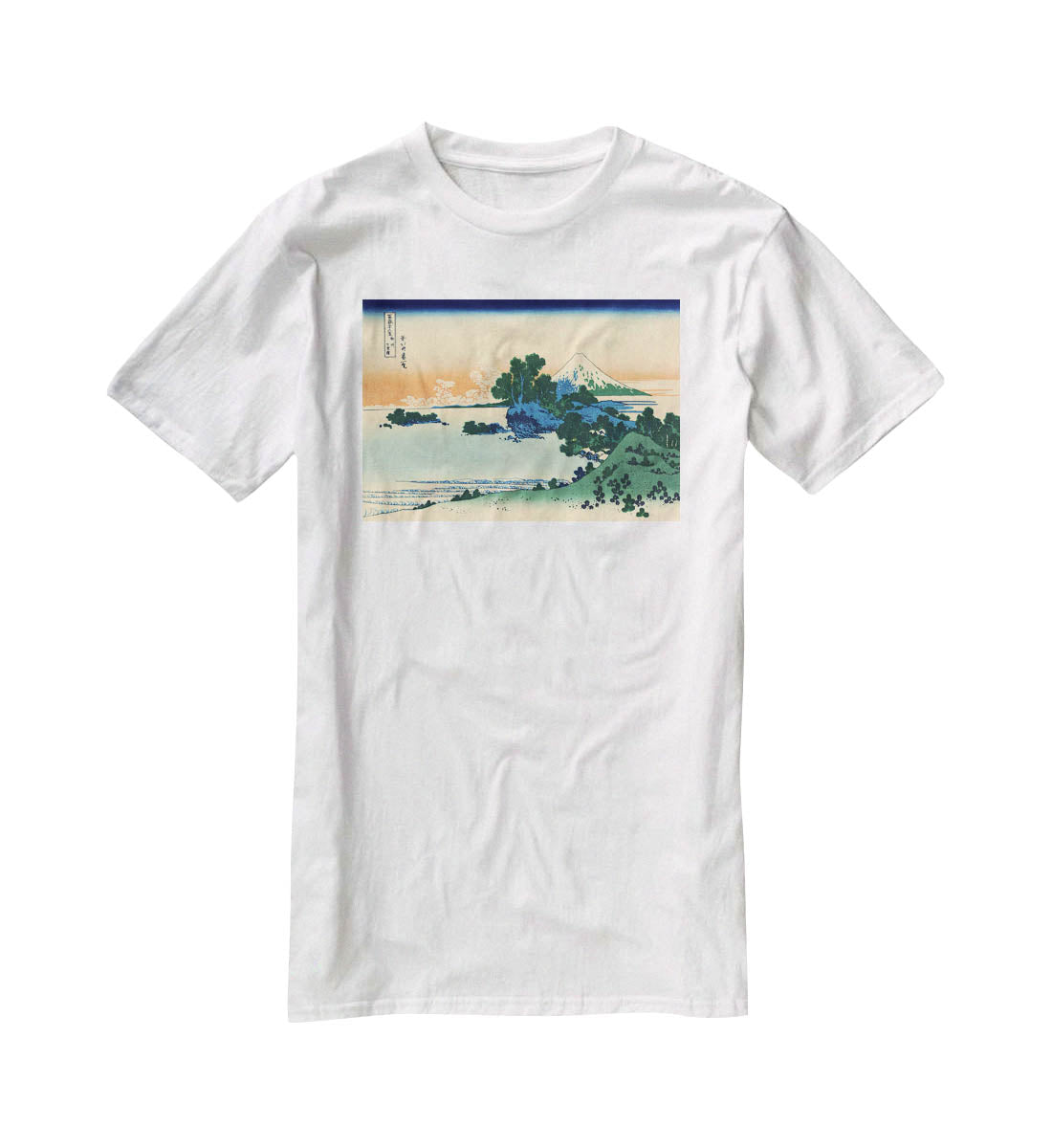 Shichiri beach in Sagami province by Hokusai T-Shirt - Canvas Art Rocks - 5