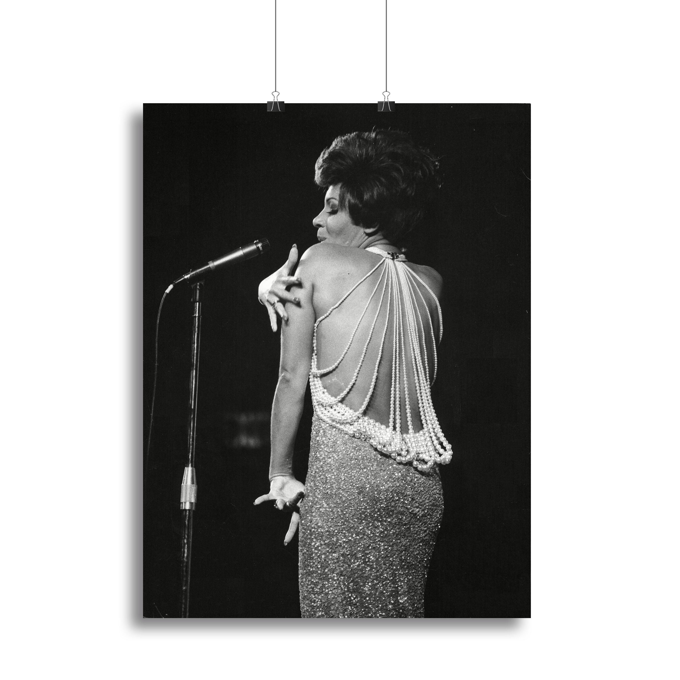 Shirley Bassey on stage Canvas Print or Poster - Canvas Art Rocks - 2