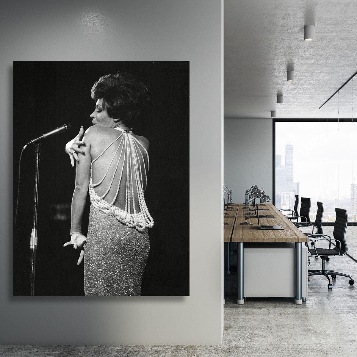 Shirley Bassey on stage Canvas Print or Poster - Canvas Art Rocks - 3
