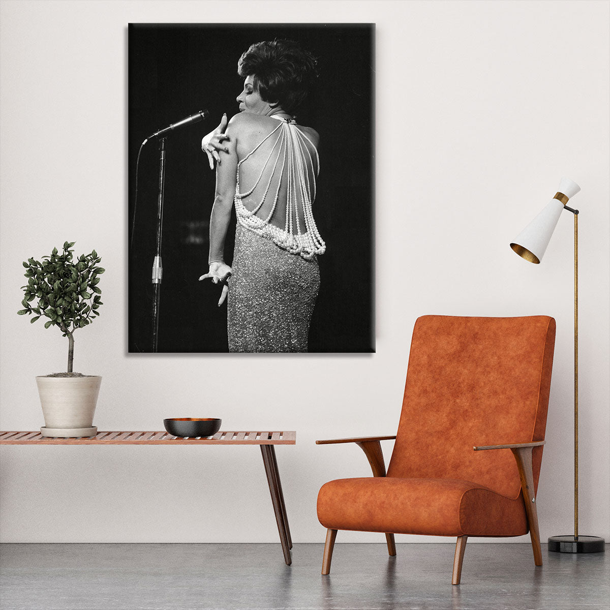 Shirley Bassey on stage Canvas Print or Poster - Canvas Art Rocks - 6