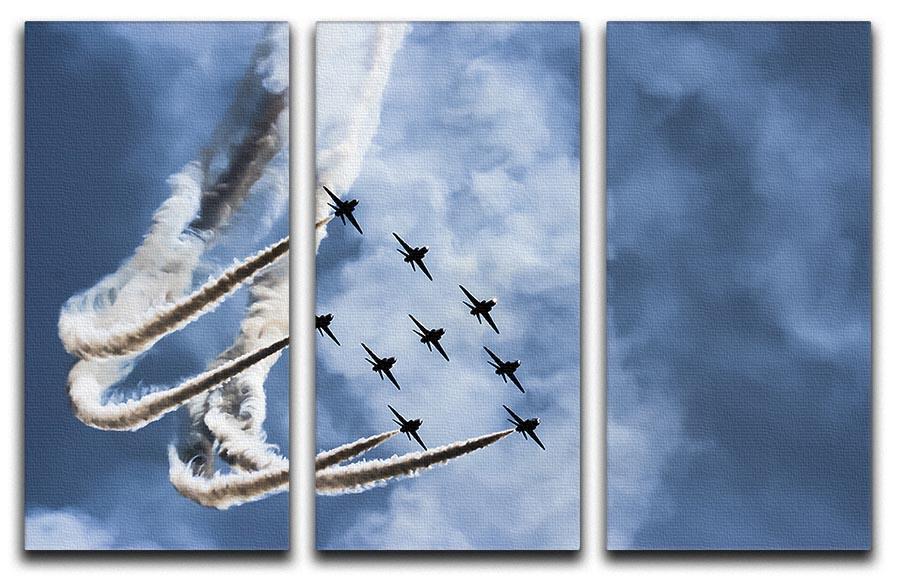Show of force jets 3 Split Panel Canvas Print - Canvas Art Rocks - 1