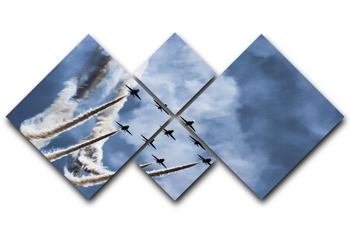 Show of force jets 4 Square Multi Panel Canvas  - Canvas Art Rocks - 1