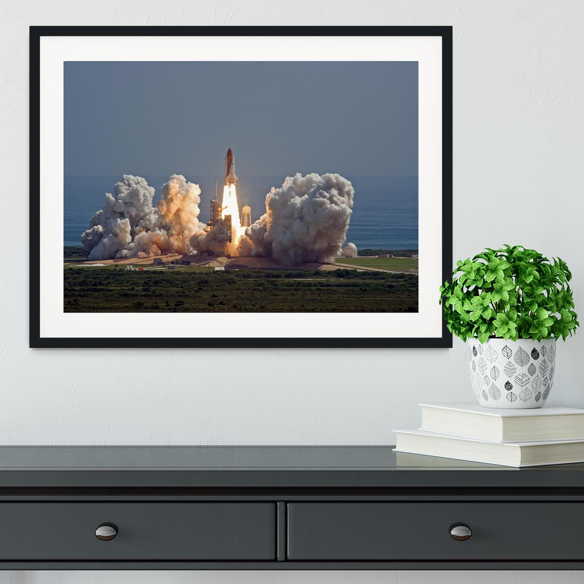Shuttle Endeavour Launch Framed Print - Canvas Art Rocks - 1