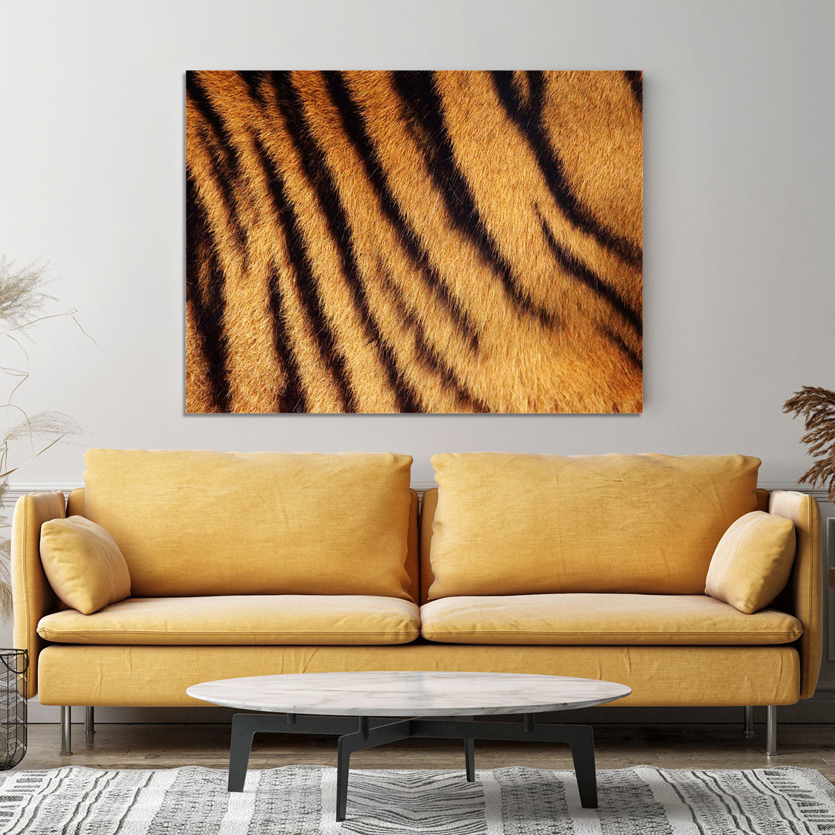 Siberian or Amur tiger stripped fur Canvas Print or Poster - Canvas Art Rocks - 4