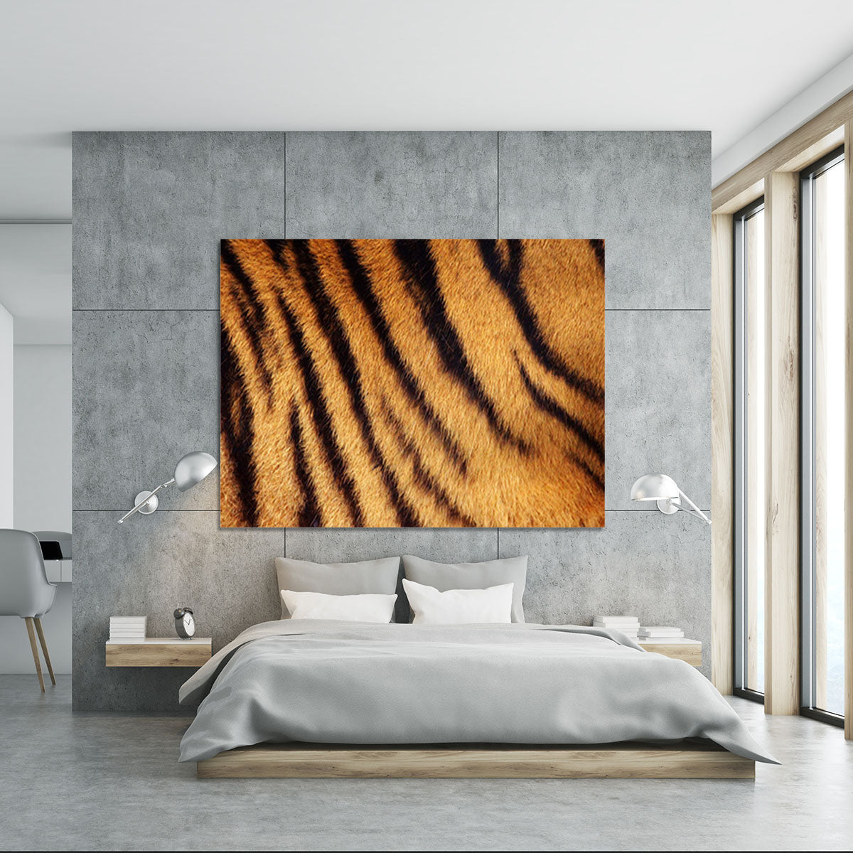 Siberian or Amur tiger stripped fur Canvas Print or Poster - Canvas Art Rocks - 5