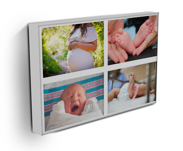 Personalised 4 Photo Collage Canvas - Landscape