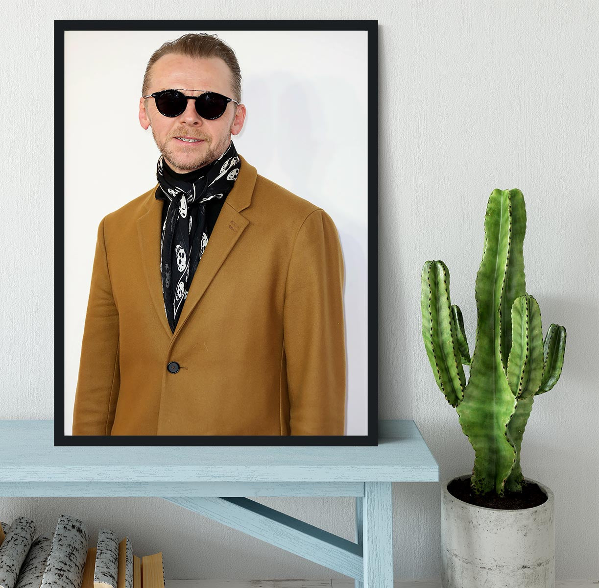 Simon Pegg in sunglasses Framed Print - Canvas Art Rocks - 2