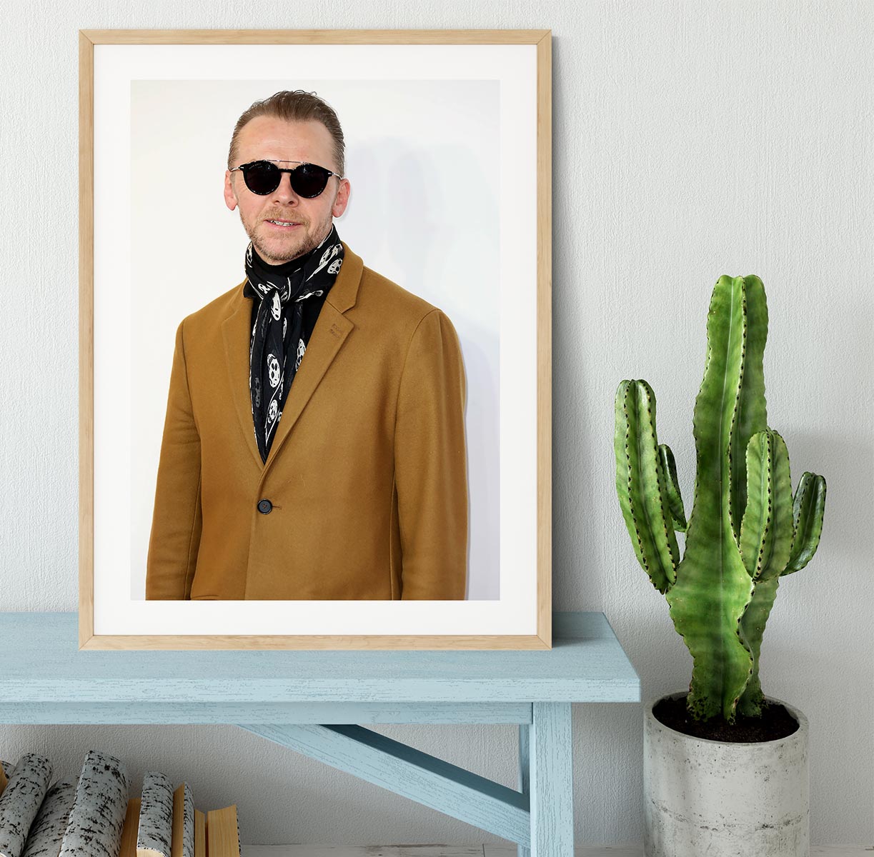 Simon Pegg in sunglasses Framed Print - Canvas Art Rocks - 3