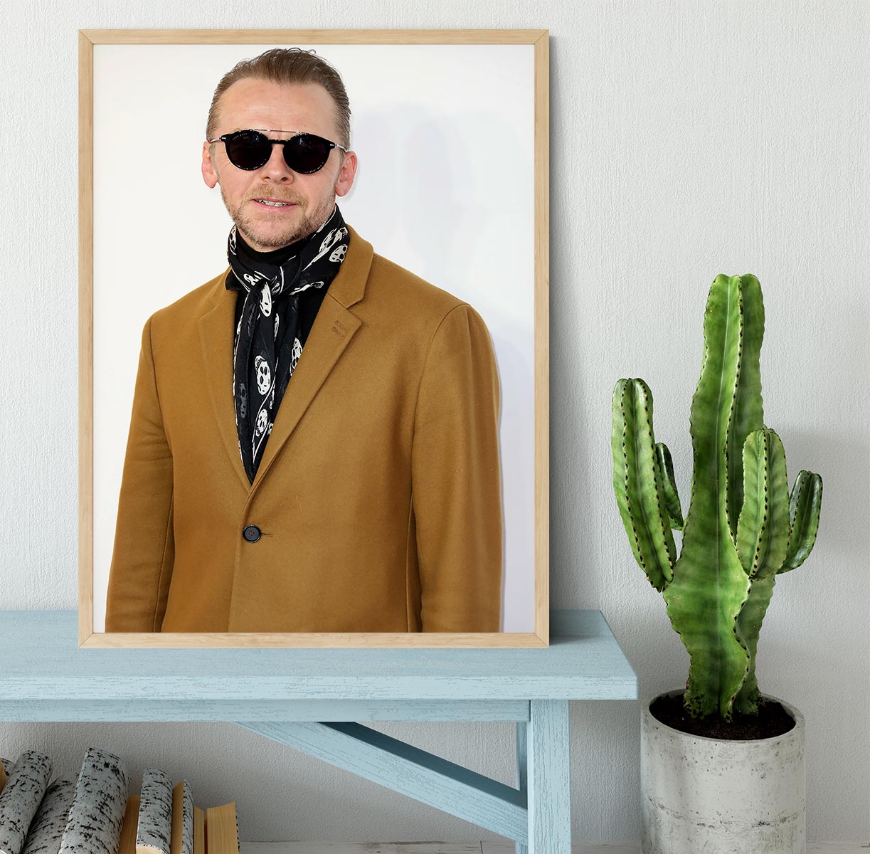 Simon Pegg in sunglasses Framed Print - Canvas Art Rocks - 4