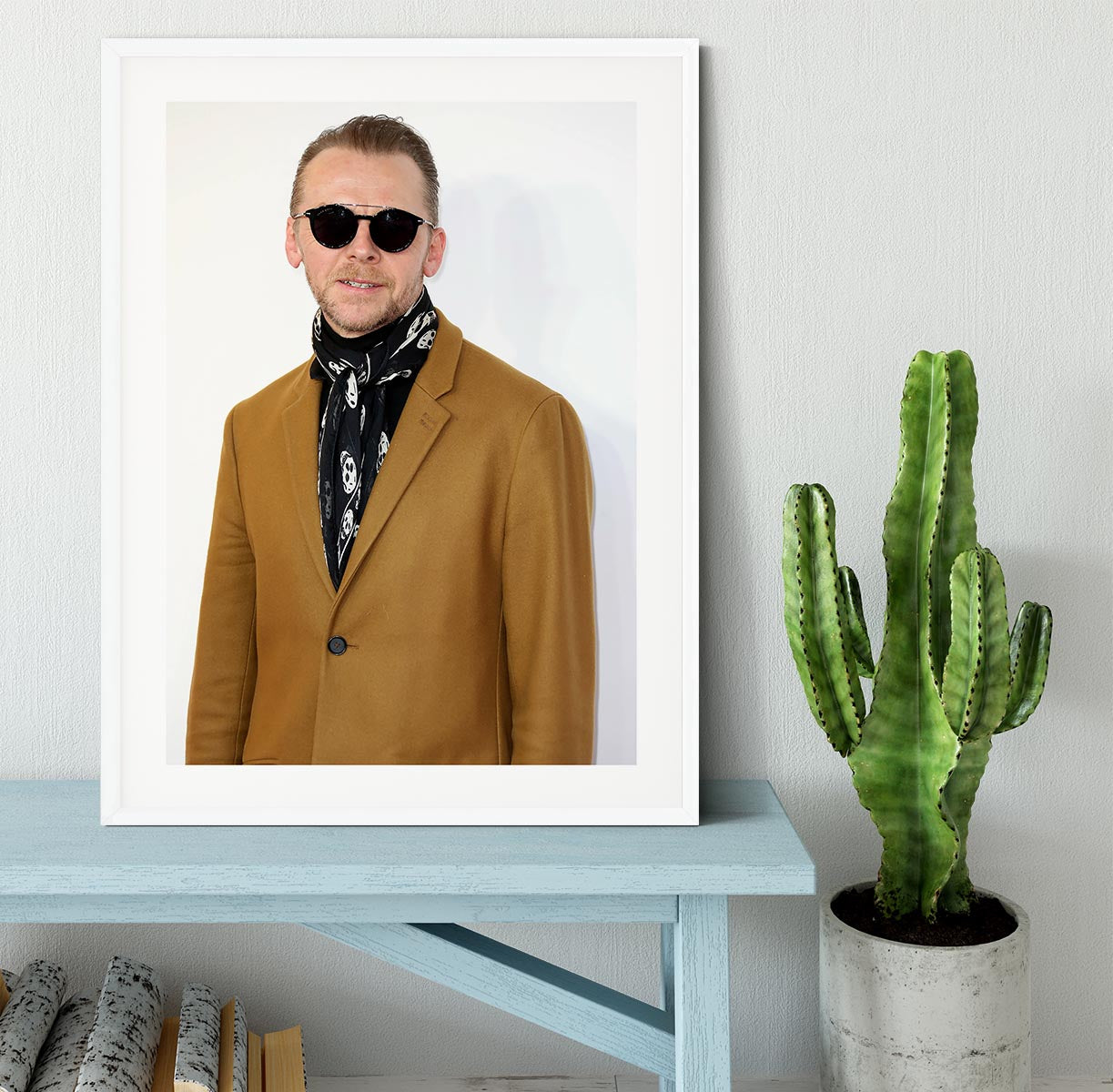 Simon Pegg in sunglasses Framed Print - Canvas Art Rocks - 5