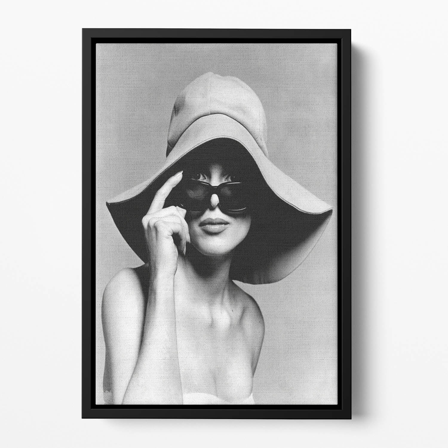 Sixties Glamour Floating Framed Canvas