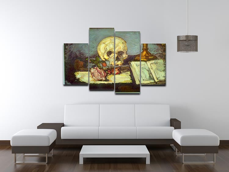 Skull by Degas 4 Split Panel Canvas - Canvas Art Rocks - 3