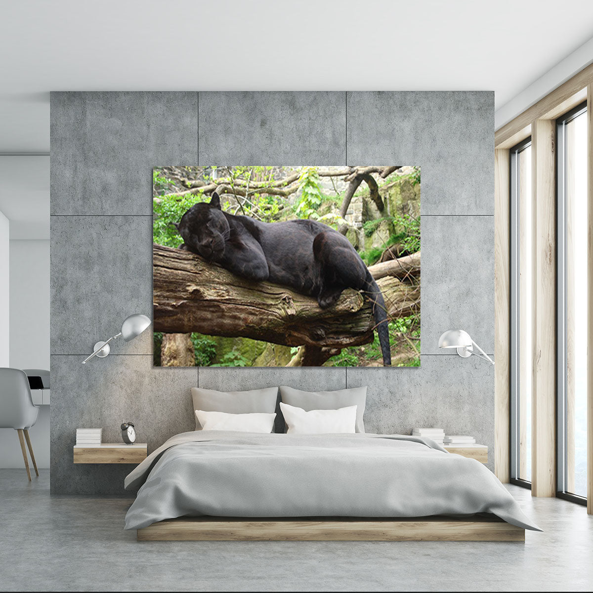 Sleeping black jaguar Canvas Print or Poster - Canvas Art Rocks - 5