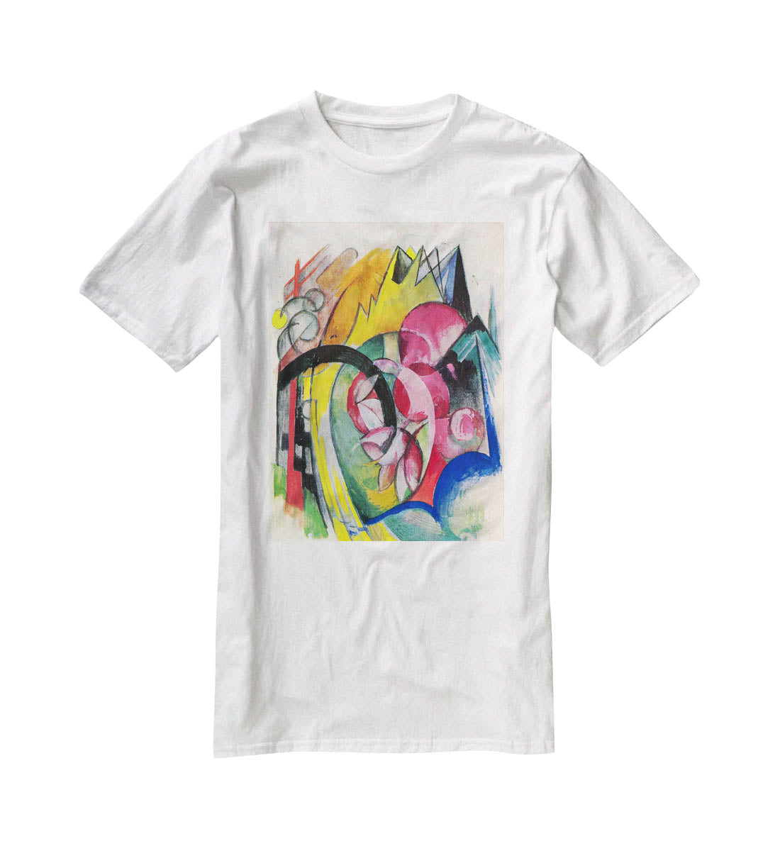 Small composition II by Franz Marc T-Shirt - Canvas Art Rocks - 5