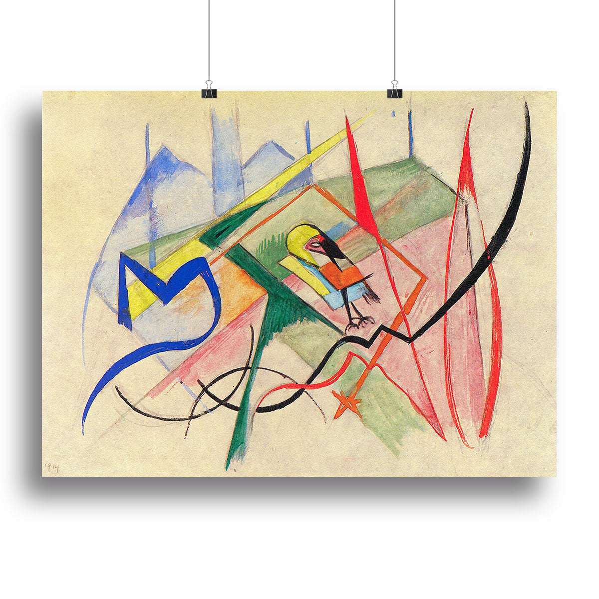 Small mythical creatures by Franz Marc Canvas Print or Poster - Canvas Art Rocks - 2