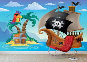 Small pirate island theme 2 Wall Mural Wallpaper - Canvas Art Rocks - 3