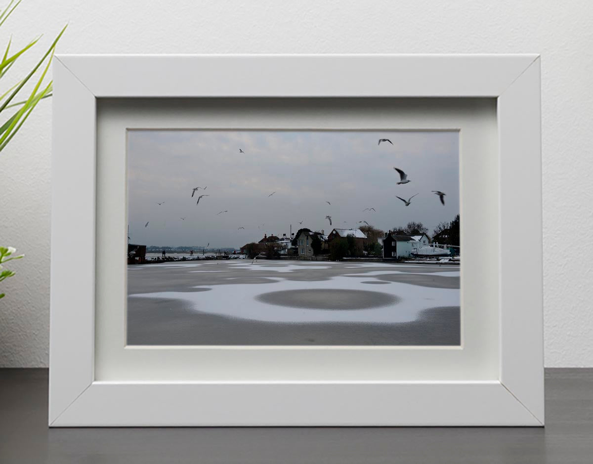 Snow Circles Framed Print - Canvas Art Rocks - 3