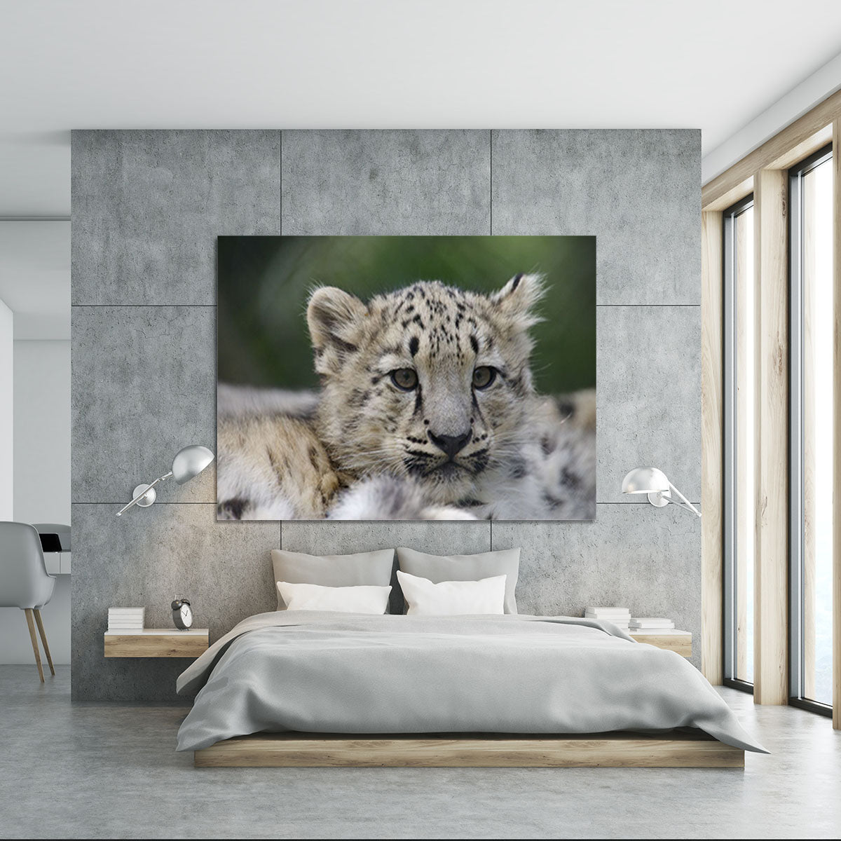 Snow Leopard cubs in the wild Canvas Print or Poster - Canvas Art Rocks - 5