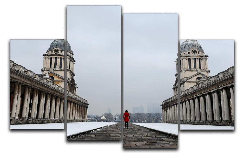 Snow in Greenwich 4 Split Panel Canvas - Canvas Art Rocks - 1
