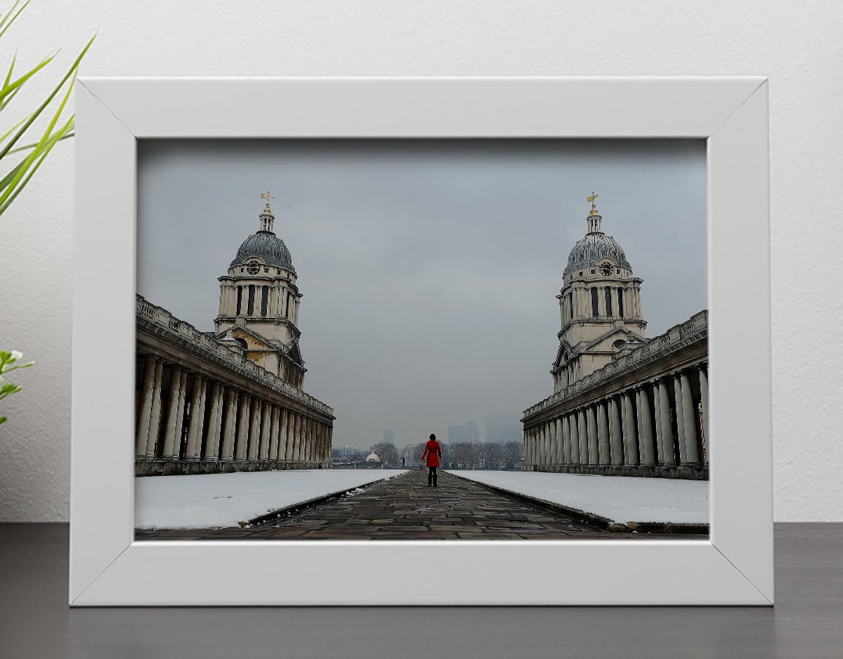 Snow in Greenwich Framed Print - Canvas Art Rocks - 4