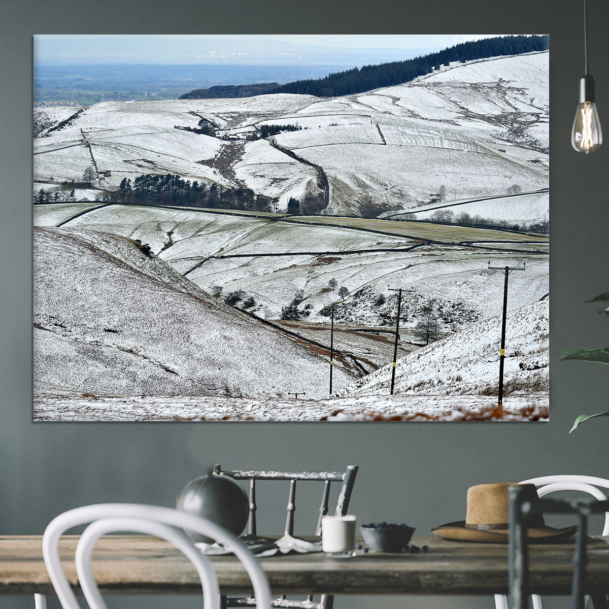 Snow in the Peak District Canvas Print or Poster - Canvas Art Rocks - 3