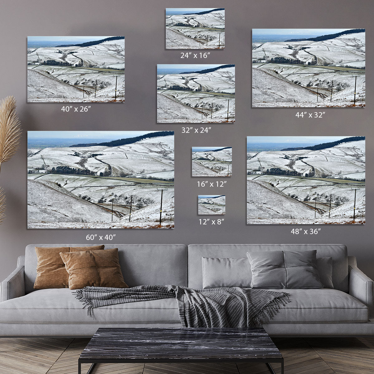 Snow in the Peak District Canvas Print or Poster - Canvas Art Rocks - 7