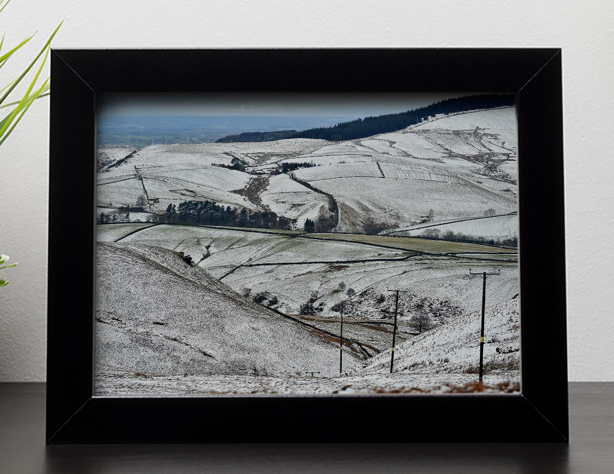 Snow in the Peak District Framed Print - Canvas Art Rocks - 2