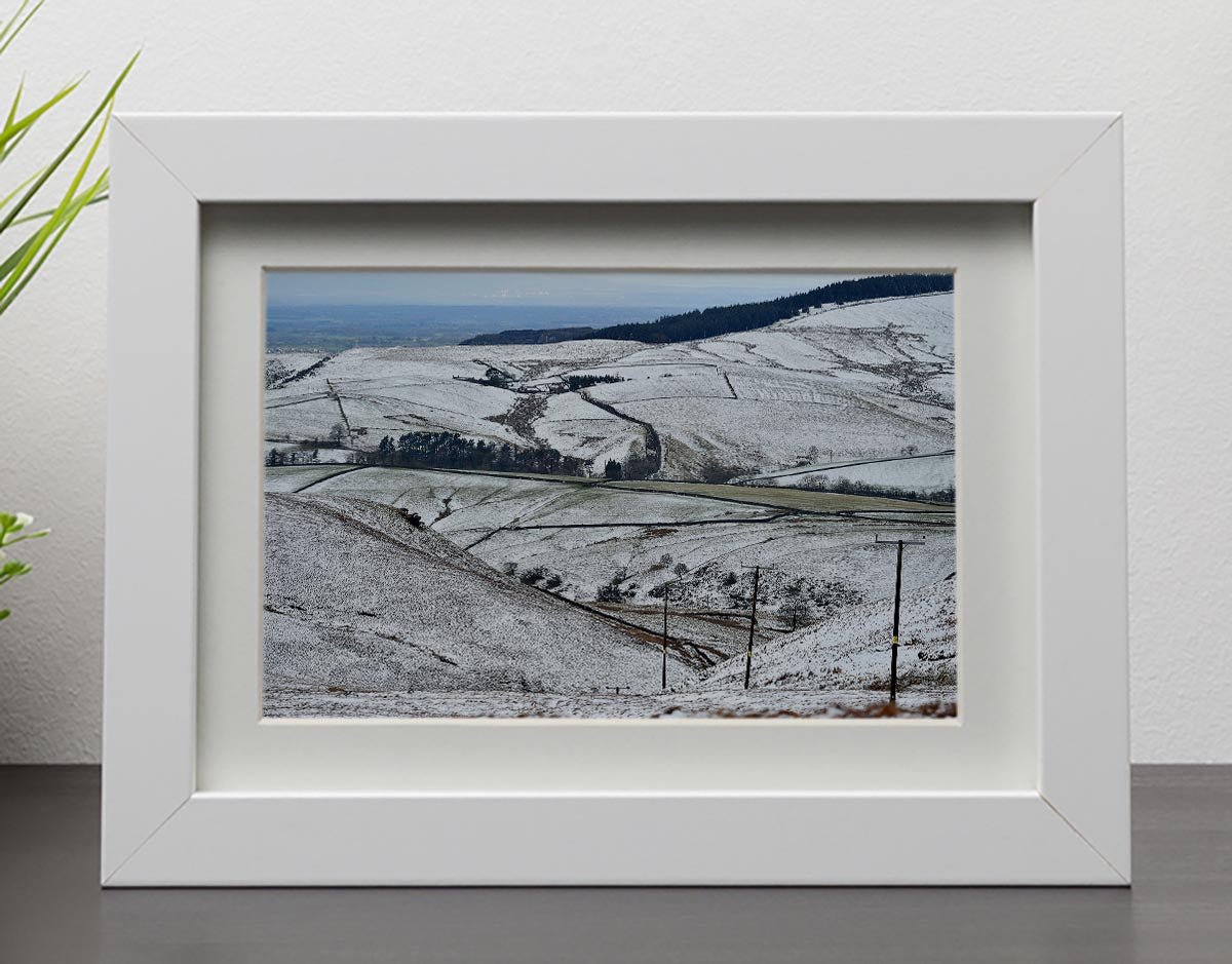Snow in the Peak District Framed Print - Canvas Art Rocks - 3