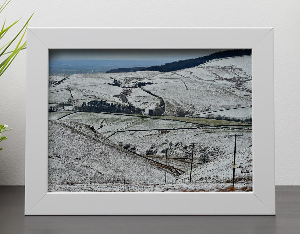Snow in the Peak District Framed Print - Canvas Art Rocks - 4