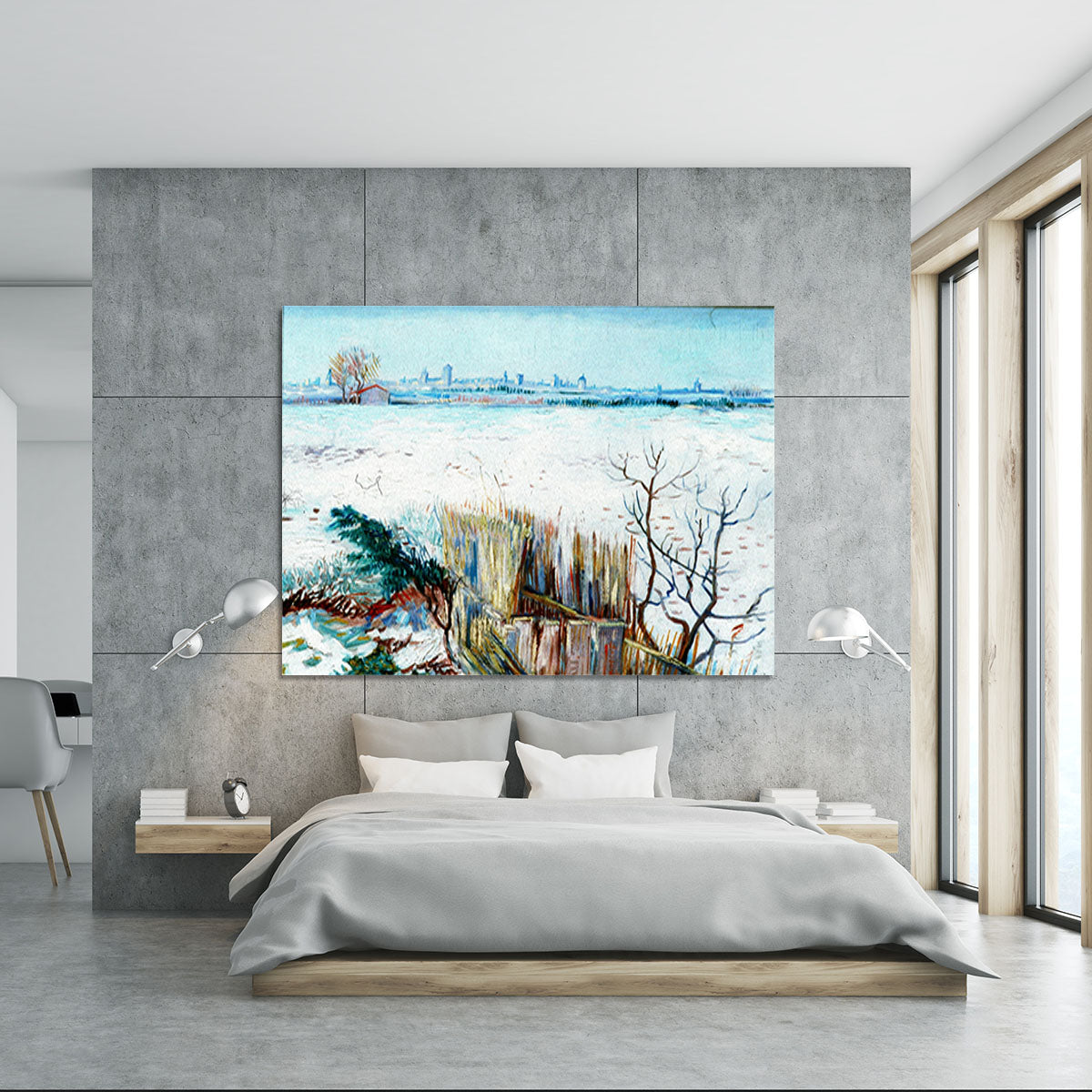 Snowy Landscape with Arles in the Background by Van Gogh Canvas Print or Poster - Canvas Art Rocks - 5
