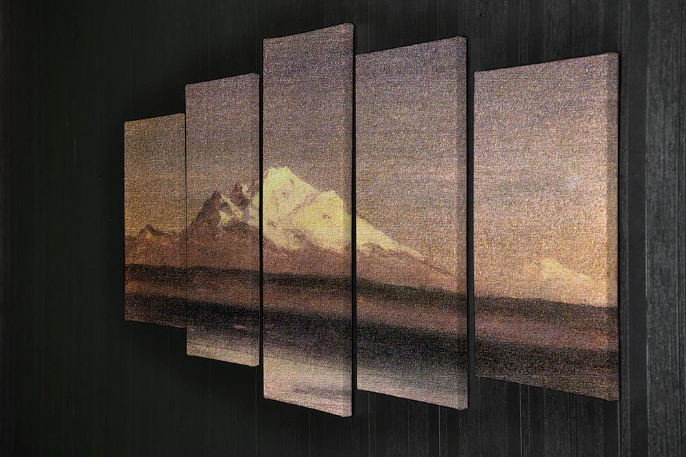 Snowy Mountains in the Pacific Northwest 2 by Bierstadt 5 Split Panel Canvas - Canvas Art Rocks - 2