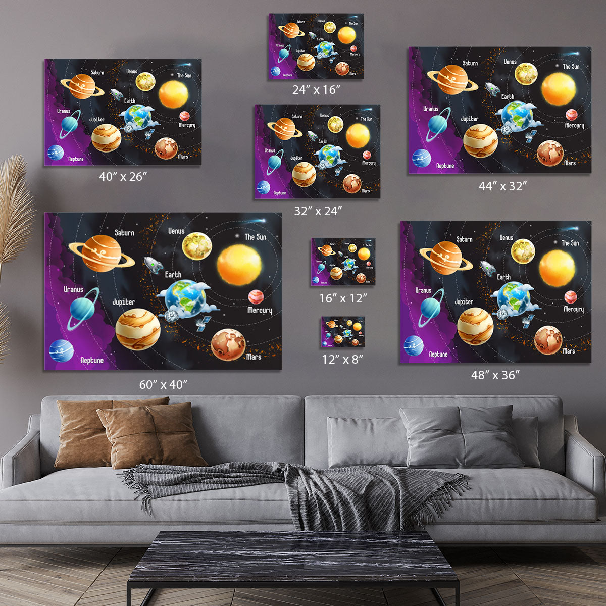 Solar system of planets Canvas Print or Poster - Canvas Art Rocks - 7