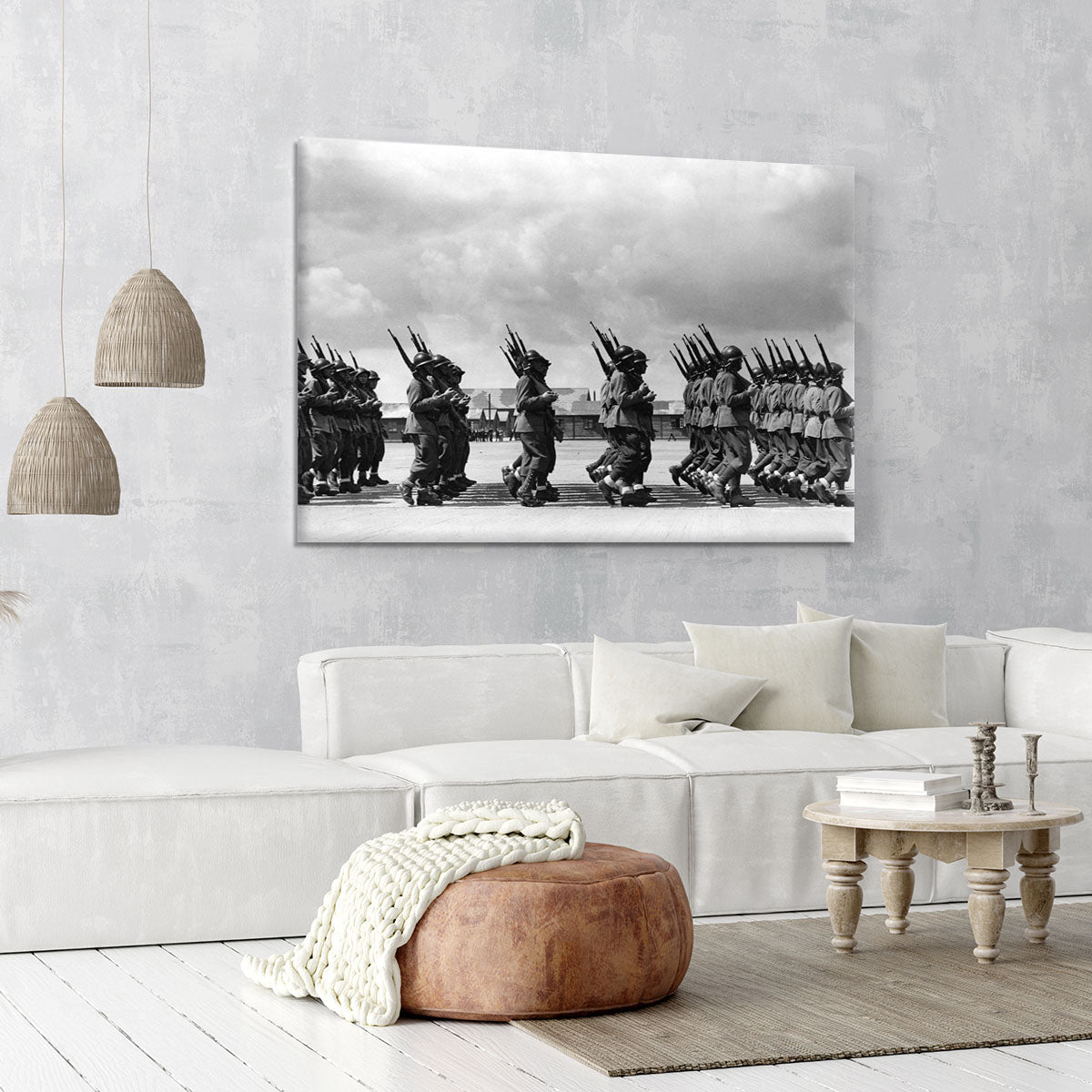Soldiers marching in formation Canvas Print or Poster - Canvas Art Rocks - 6