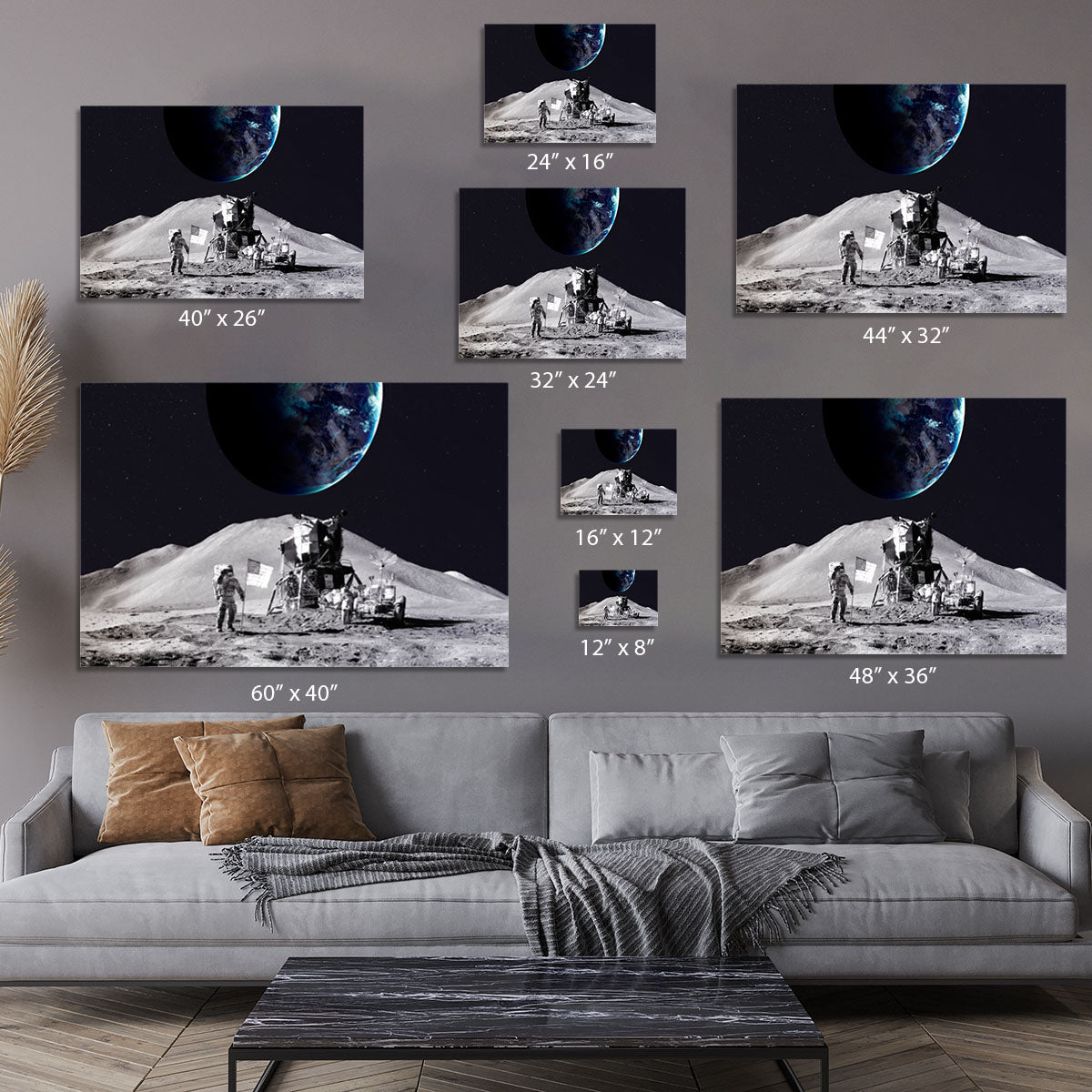 Space Man On The Moon Canvas Print or Poster - Canvas Art Rocks - 7