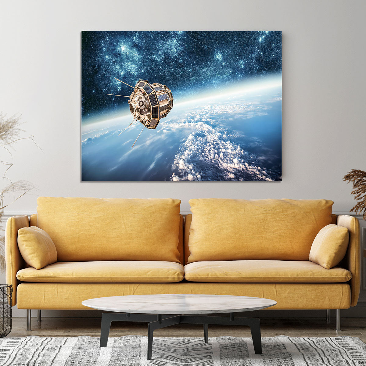 Space satellite orbiting Canvas Print or Poster - Canvas Art Rocks - 4