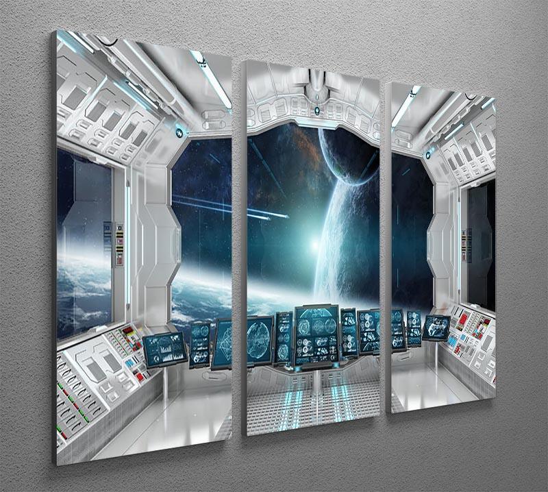 Spaceship Control Center 3 Split Panel Canvas Print - Canvas Art Rocks - 2
