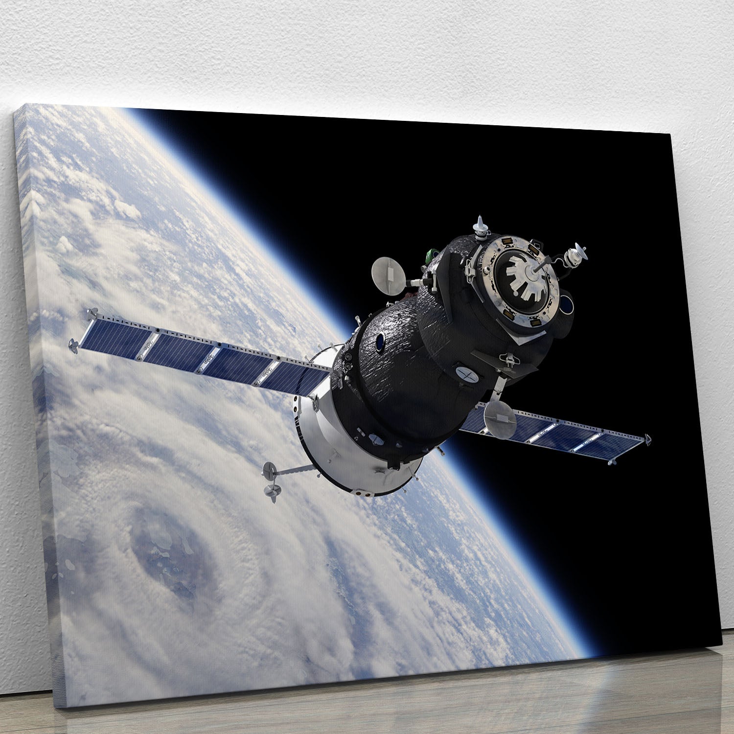 Spaceship Soyuz TMA at the Earth orbit Canvas Print or Poster - Canvas Art Rocks - 1